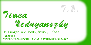 timea mednyanszky business card